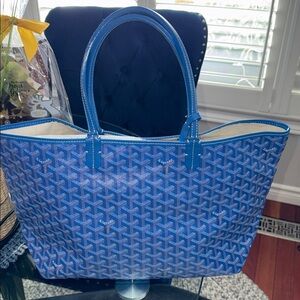 Goyard Blue Monogram Tote